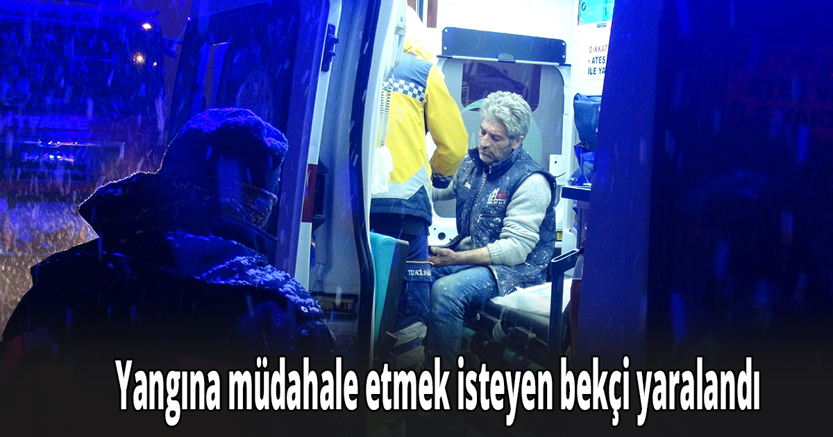 Şantiye bekçisinin kaldığı kulübe alevlere teslim oldu