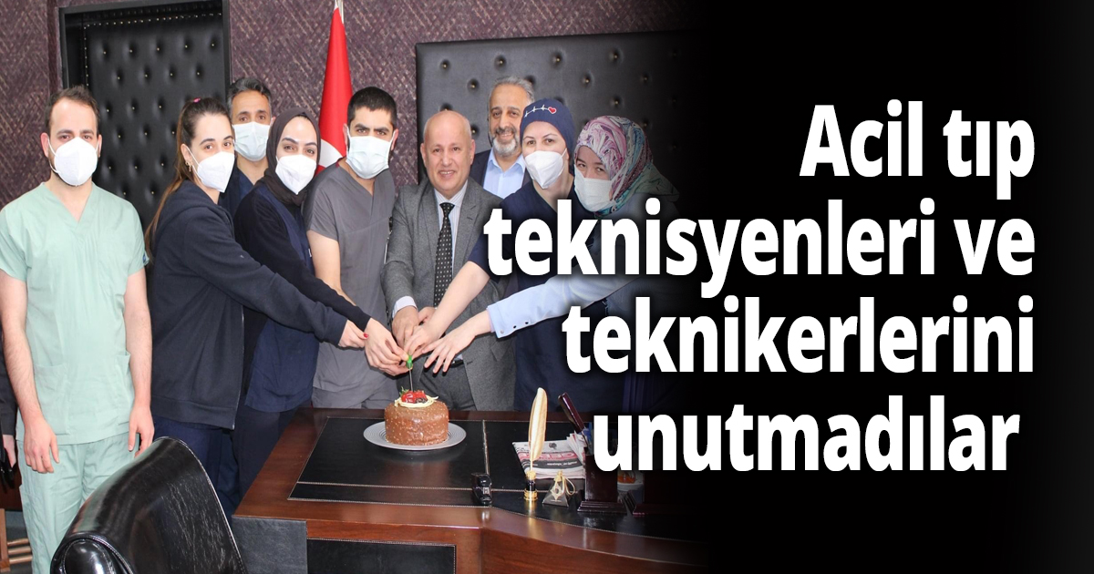 Acil tıp teknisyenleri ve teknikerlerini unutmadılar