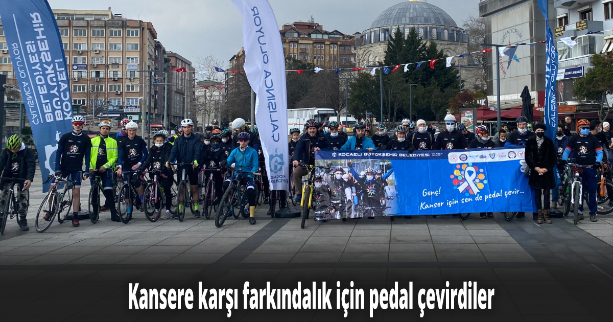Kansere karşı farkındalık için pedal çevirdiler