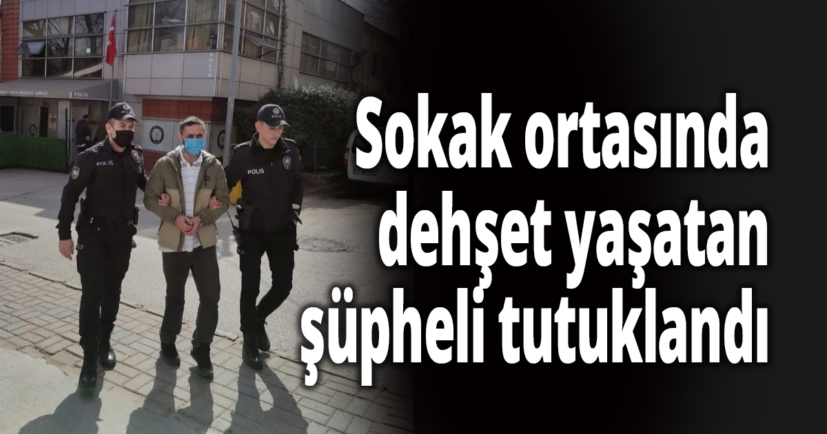 Sokak ortasında dehşet yaşatan şüpheli tutuklandı