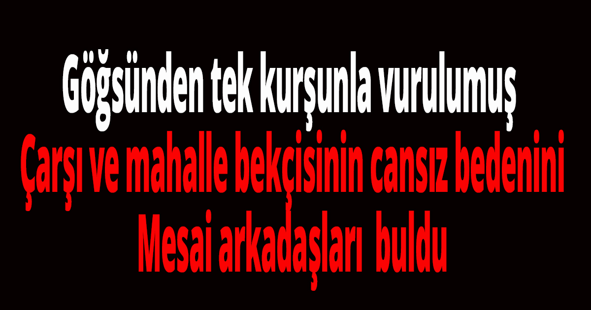 Mesai arkadaşları cansız bedenini buldu