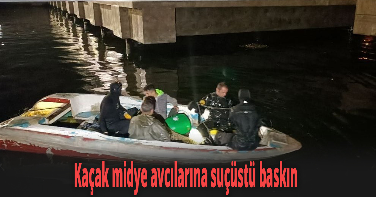 Kaçak midye avcılarına suçüstü baskın