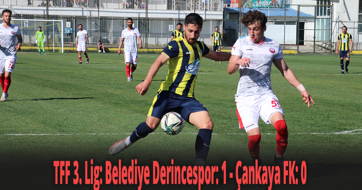 TFF 3. Lig: Belediye Derincespor: 1 - Çankaya FK: 0