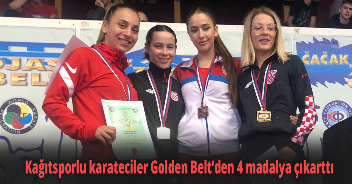 Kağıtsporlu karateciler Golden Belt’den 4 madalya çıkarttı