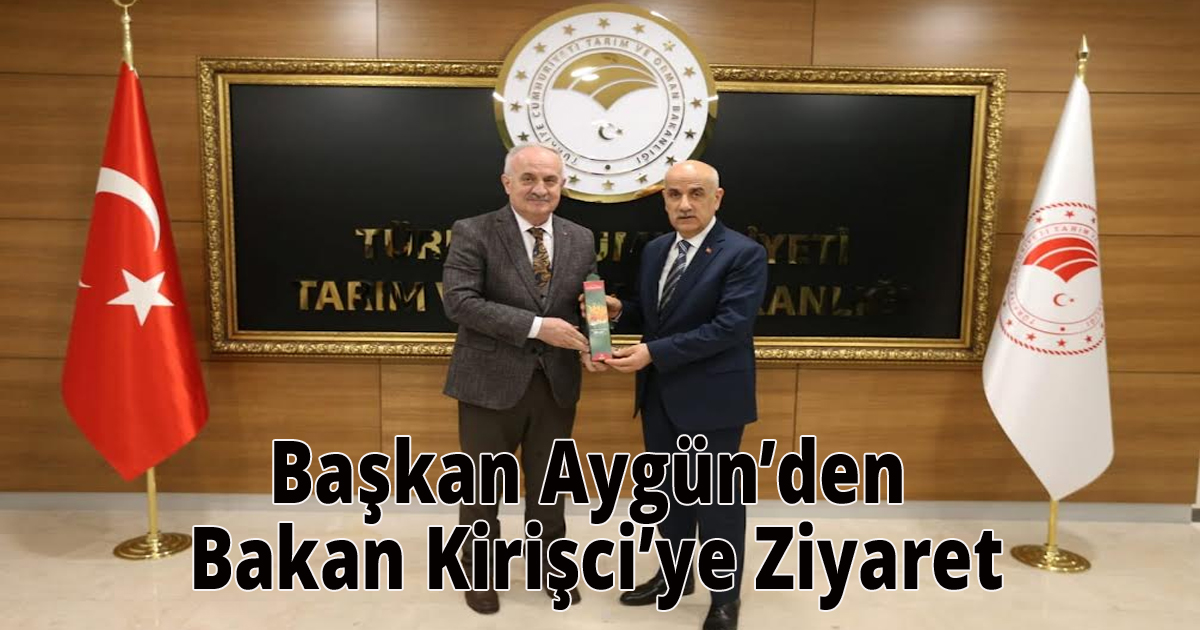 Başkan Aygün’den Bakan Kirişci’ye Ziyaret