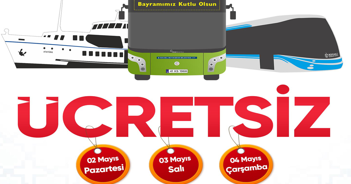 Bayramda ulaşım 3 gün boyunca ücretsiz