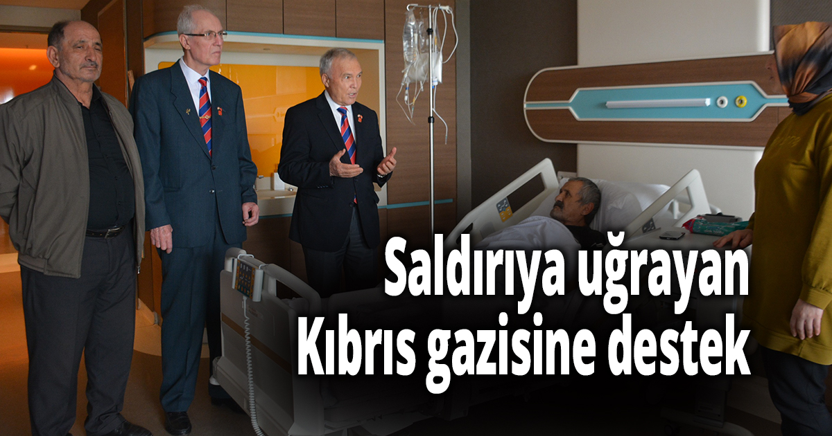 Pide kuyruğunda saldırıya uğrayan Kıbrıs gazisine destek