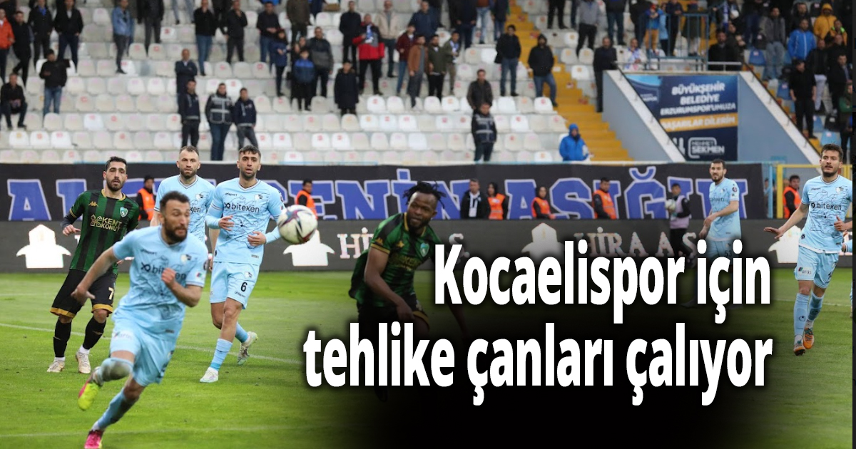 Kocaelispor için tehlike çanları çalıyor