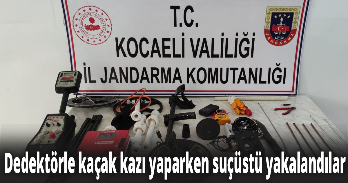 Dedektörle kaçak kazı yaparken suçüstü yakalandılar