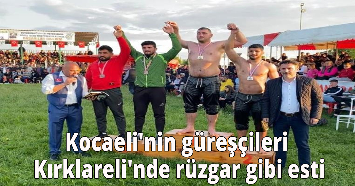  Kocaeli'nin güreşçileri Kırklareli'nde rüzgar gibi esti
