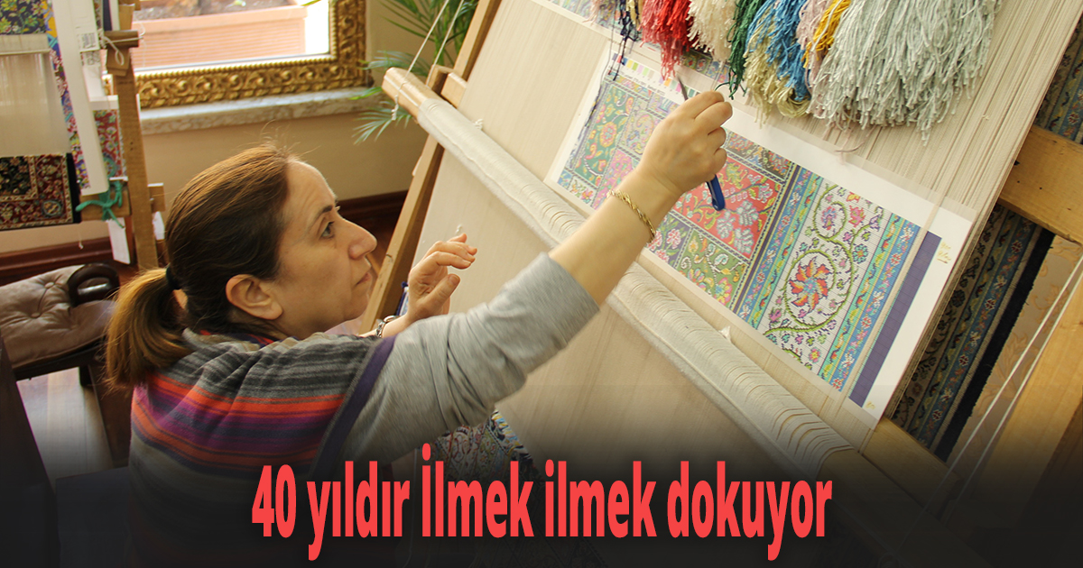 İlmek ilmek dokuduğu özel motifli halılar yurt dışına gönderiliyor