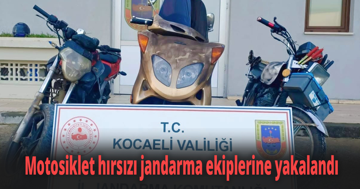 Motosiklet hırsızı jandarma ekiplerine yakalandı
