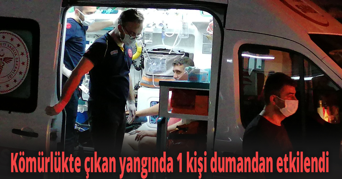 Kömürlükte çıkan yangında 1 kişi dumandan etkilendi