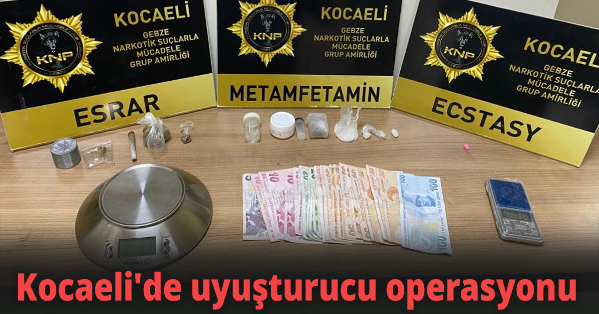 Kocaeli'de uyuşturucu operasyonu