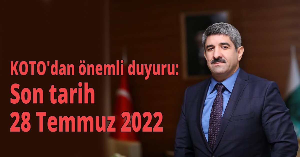 KOTO'dan önemli duyuru