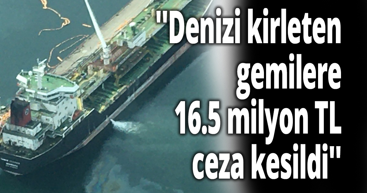 ''Denizi kirleten gemilere 16.5 milyon TL ceza''