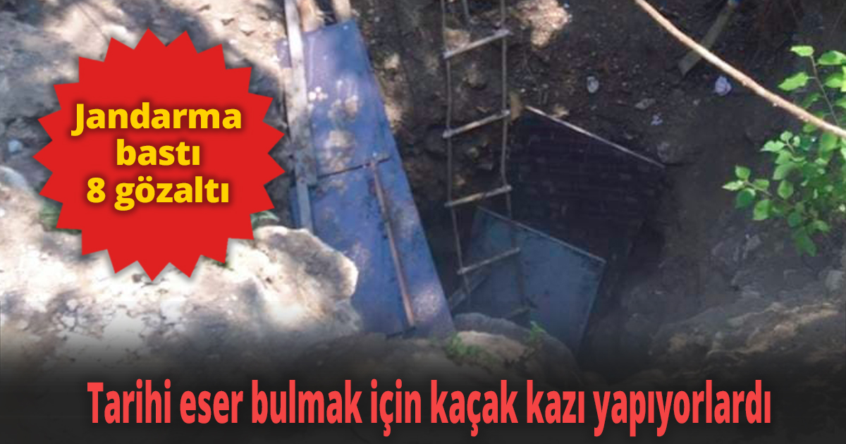 Tarihi eser bulmak için kaçak kazı yapıyorlardı