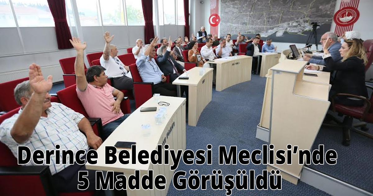 Derince Belediyesi Meclisi’nde 5 Madde Görüşüldü