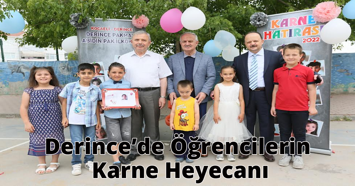 Derince’de Öğrencilerin Karne Heyecanı