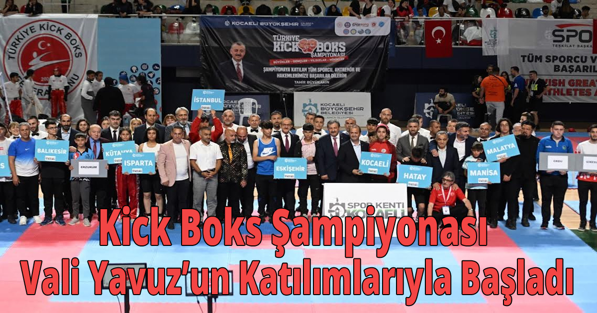 Kick Boks Şampiyonası Vali Yavuz’un Katılımlarıyla Başladı