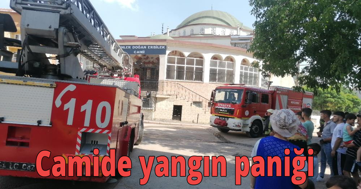 Camide yangın paniği