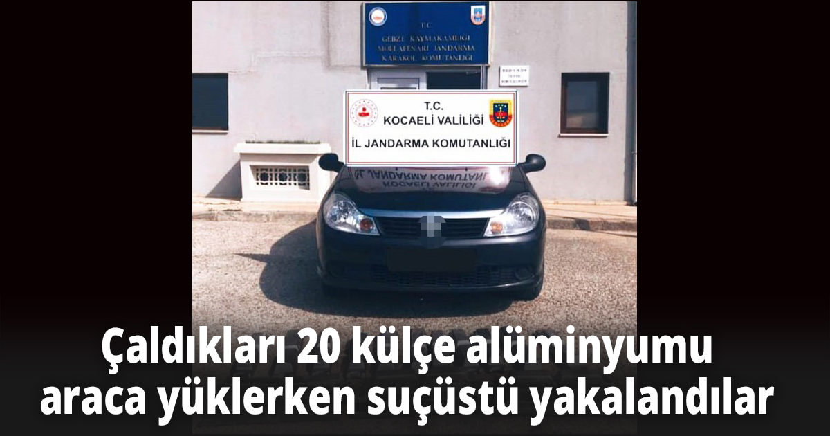 Çaldıkları 20 külçe alüminyumu araca yüklerken suçüstü yakalandılar