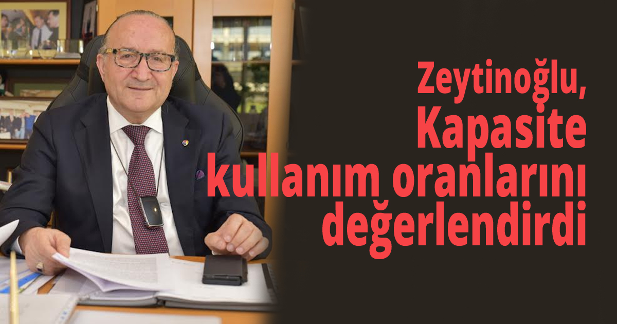 Zeytinoğlu, kapasite kullanım oranlarını değerlendirdi