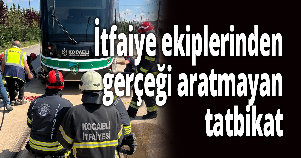 İtfaiye ekiplerinden gerçeği aratmayan tatbikat