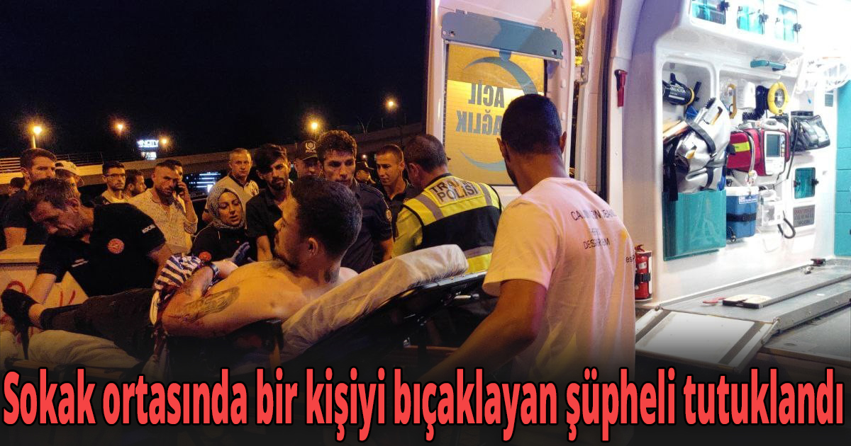 Sokak ortasında bir kişiyi bıçaklayan şüpheli tutuklandı