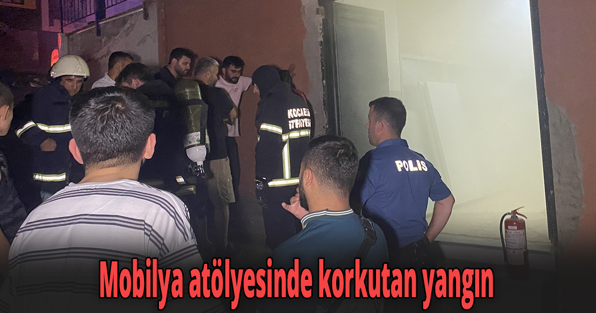 Mobilya atölyesinde korkutan yangın