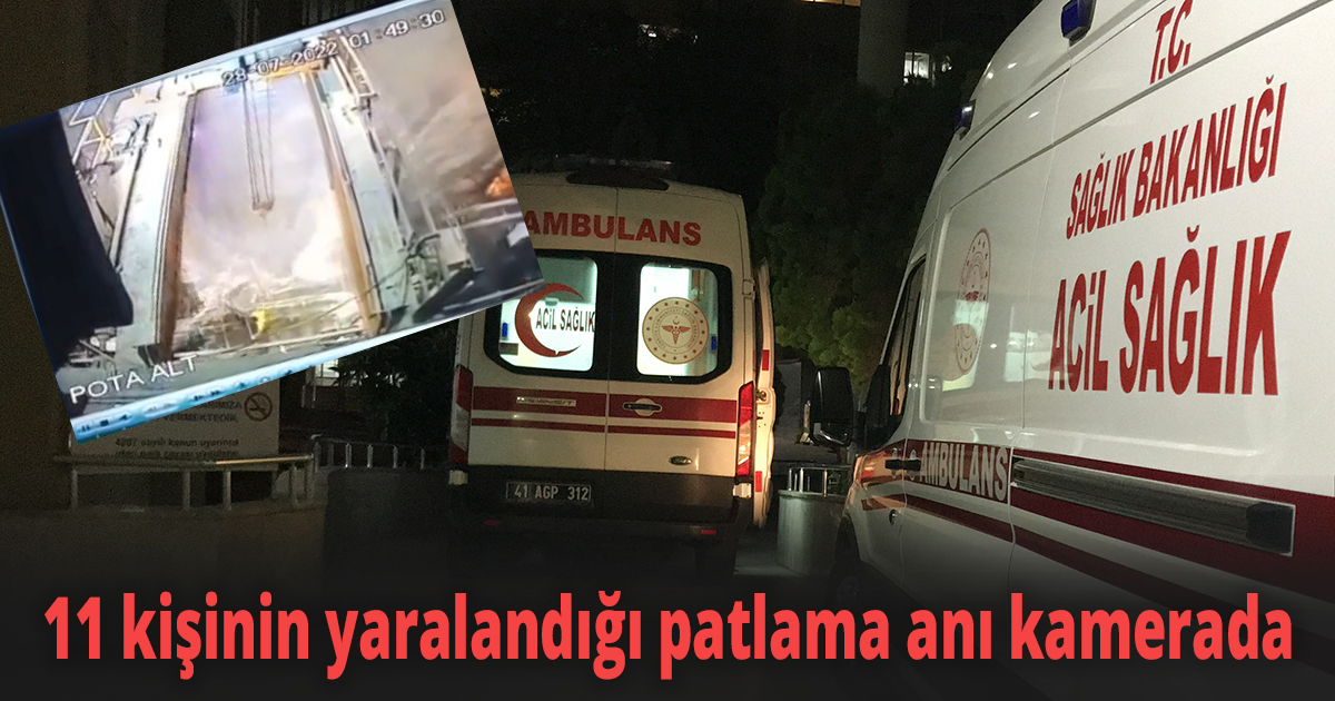 Fabrikanın kazan dairesinde patlama, 11 yaralı