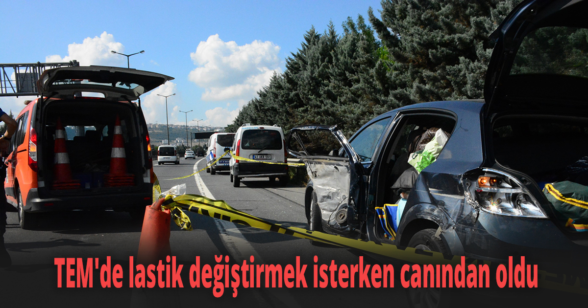TEM'de lastik değiştirmek isterken canından oldu