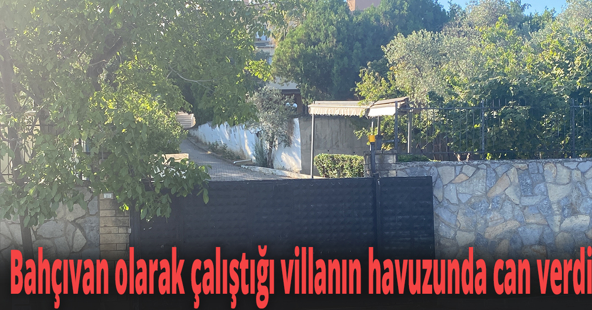 Bahçıvan olarak çalıştığı villanın havuzunda can verdi