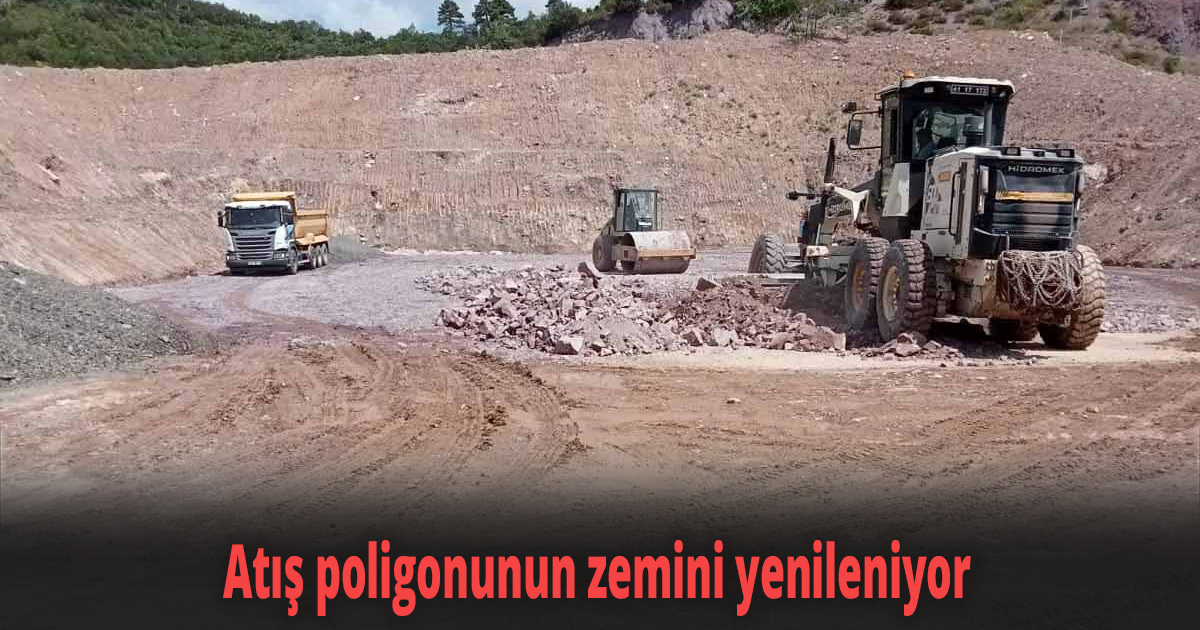 Atış poligonunun zemini yenileniyor