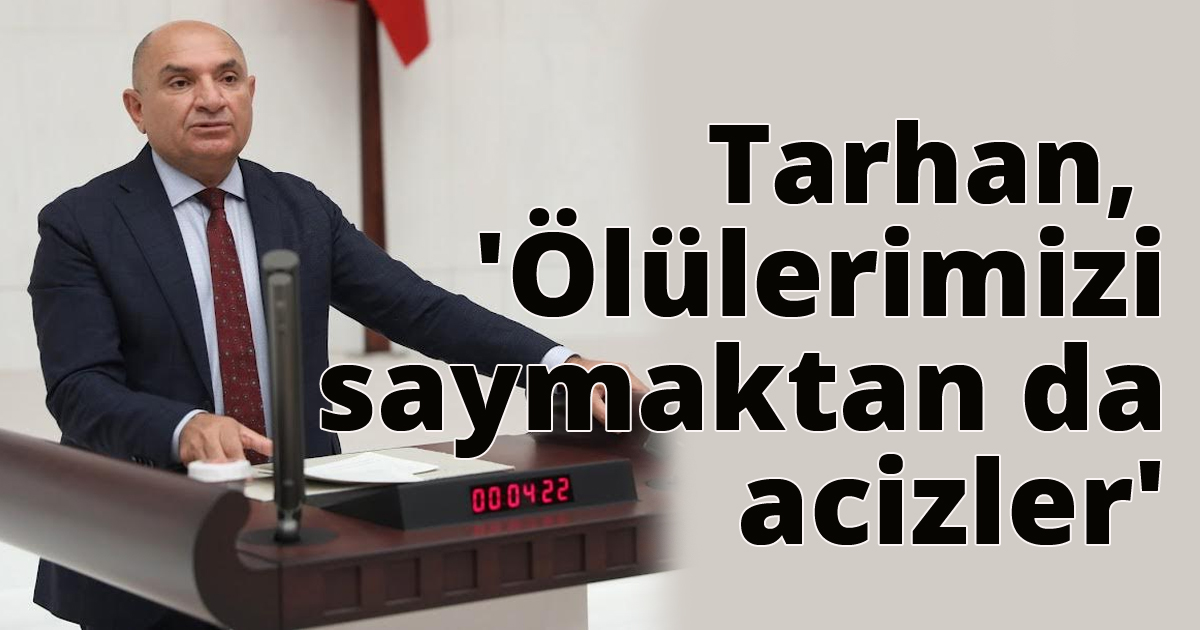 Tarhan, 'Ölülerimizi saymaktan da acizler'
