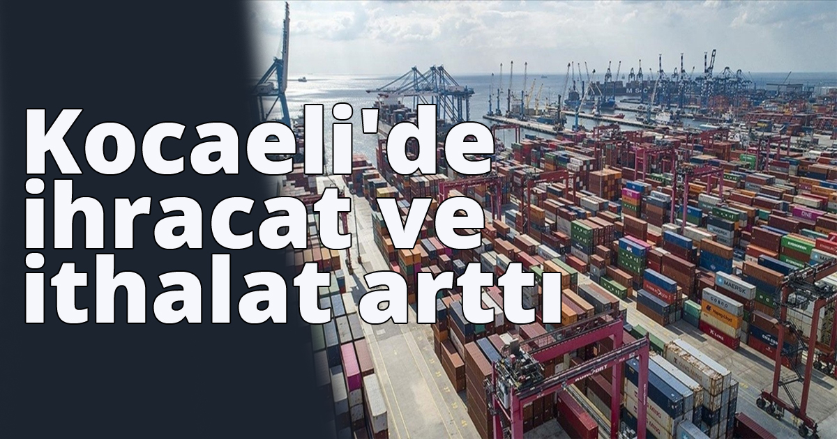 Kocaeli'de ihracat ve ithalat arttı