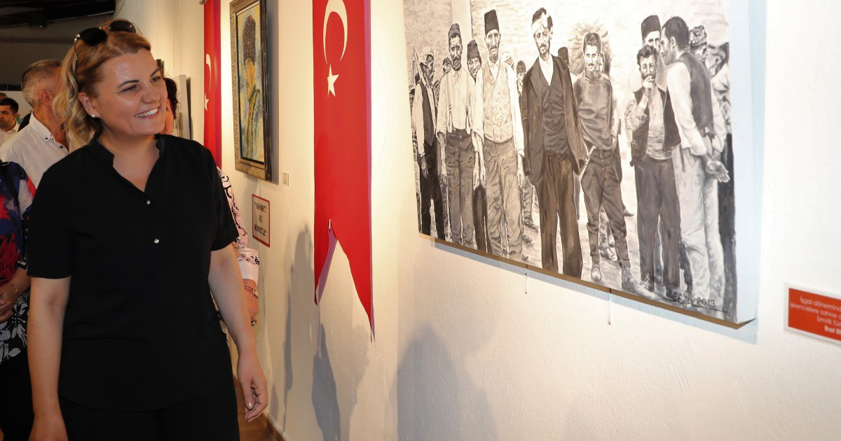 Ressamların fırçasından ''Milli Mücadele'' ruhu İzmitlilerle buluştu