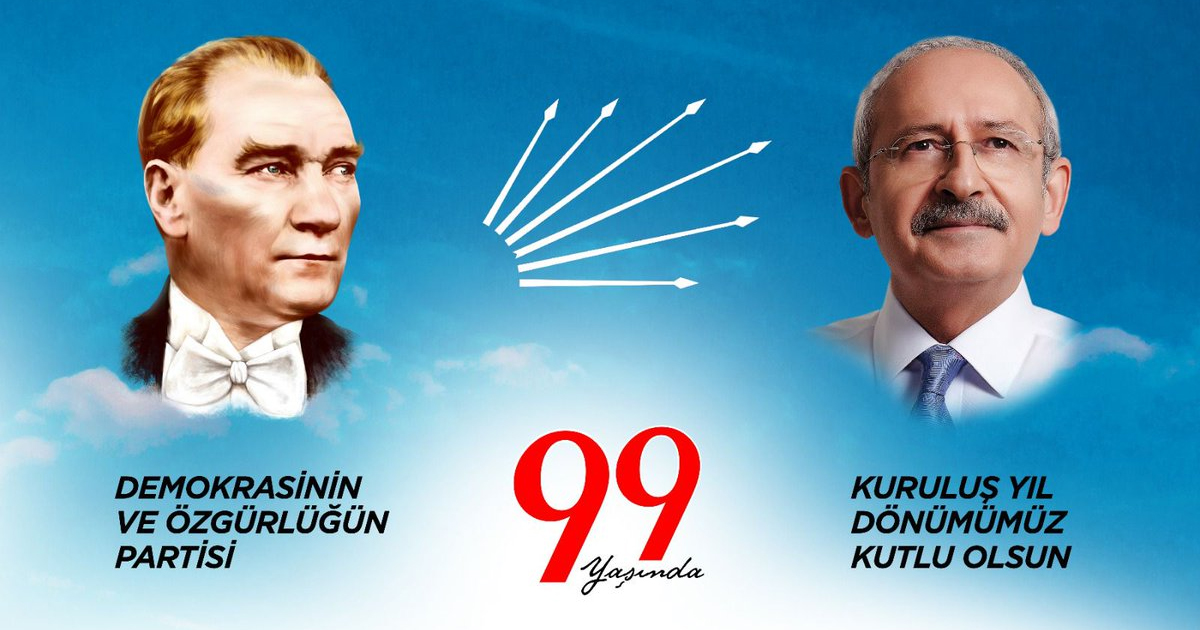 Kuruluşun ve kurtuluşun partisi CHP 99 yaşında
