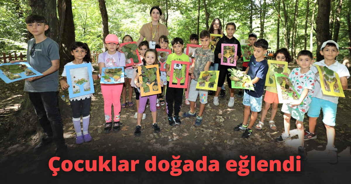 Çocuklar doğada eğlendi