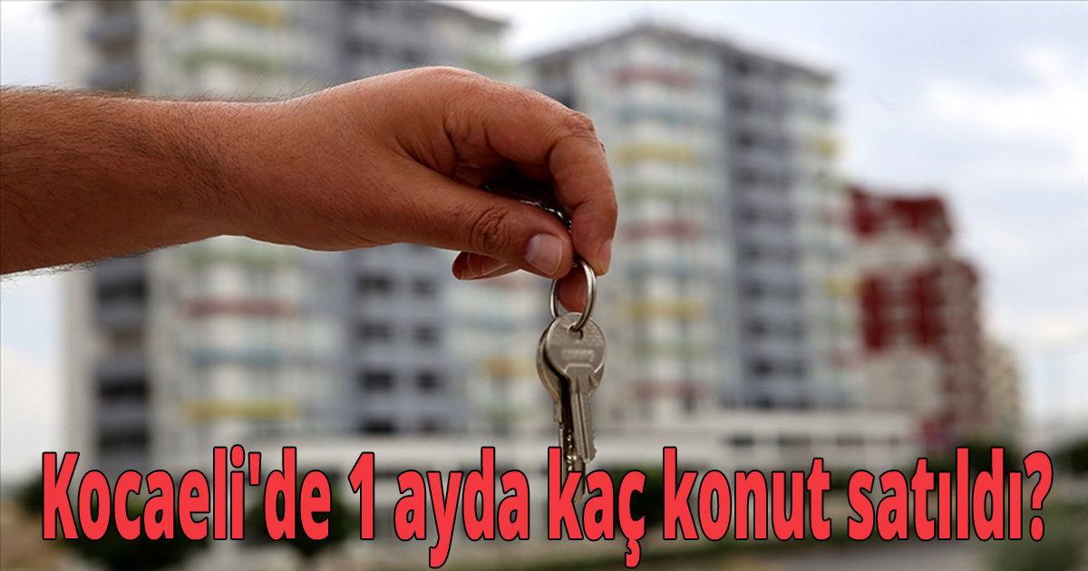 Kocaeli'de 1 ayda kaç konut satıldı?