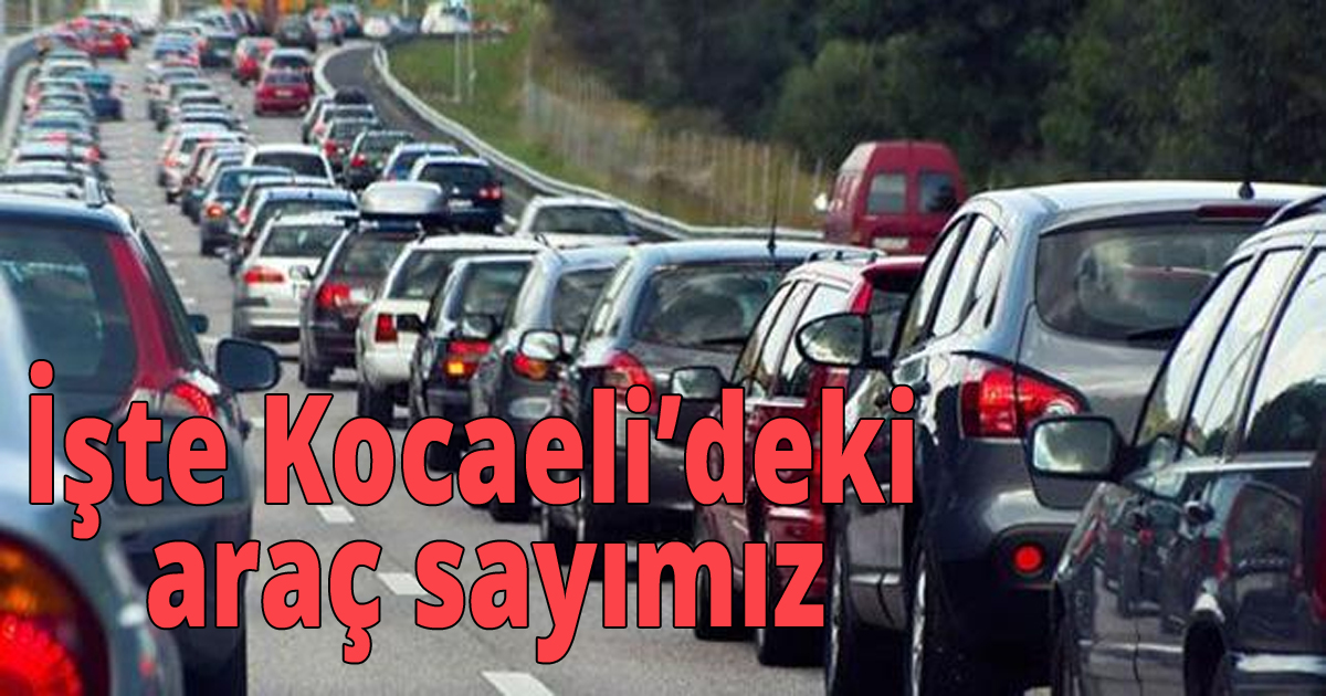 İşte Kocaeli'deki araç sayımız