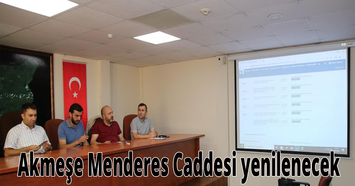 Akmeşe Menderes Caddesi yenilenecek