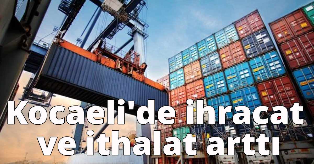 Kocaeli'de ihracat ve ithalat arttı