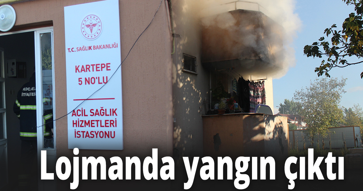 112 Acil Sağlık Hizmetleri istasyonunun alt katındaki lojmanda yangın çıktı