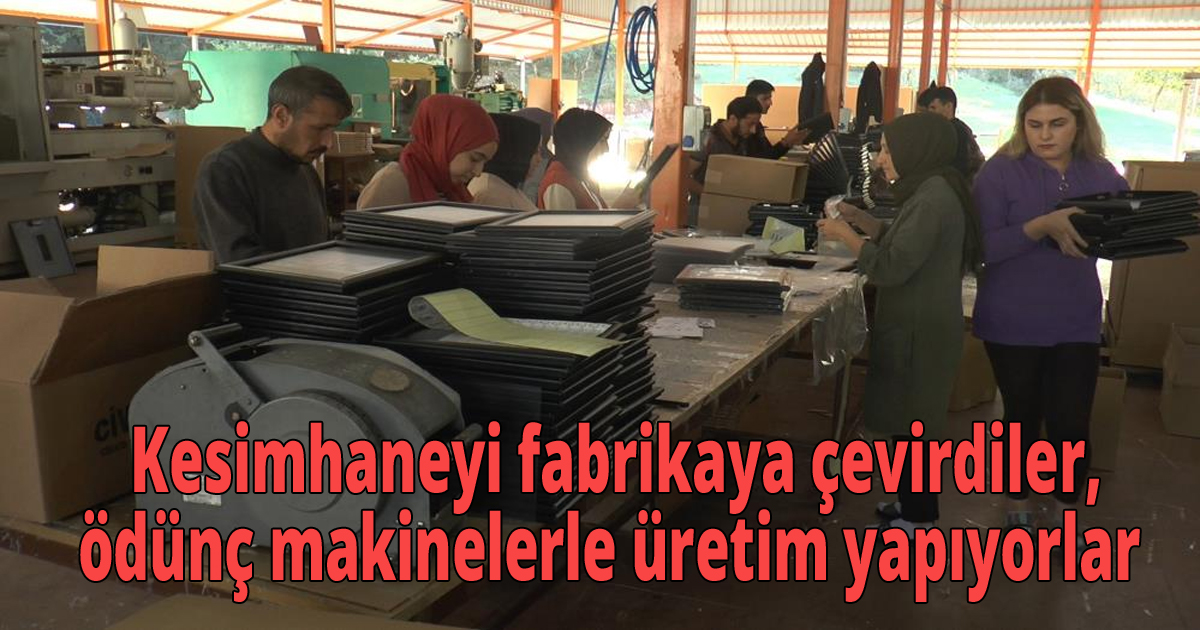 Kesimhaneyi fabrikaya çevirdiler, ödünç makinelerle üretim yapıyorlar 