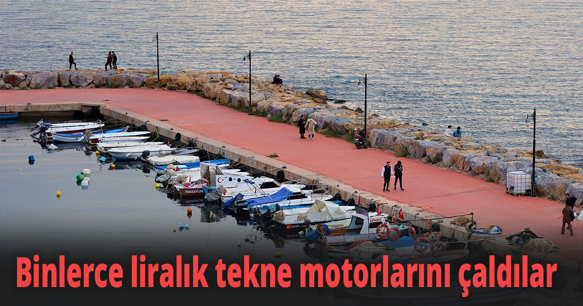 Binlerce liralık tekne motorlarını çaldılar
