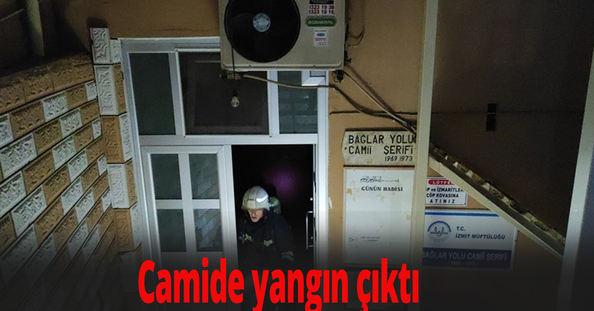 Camide yangın çıktı