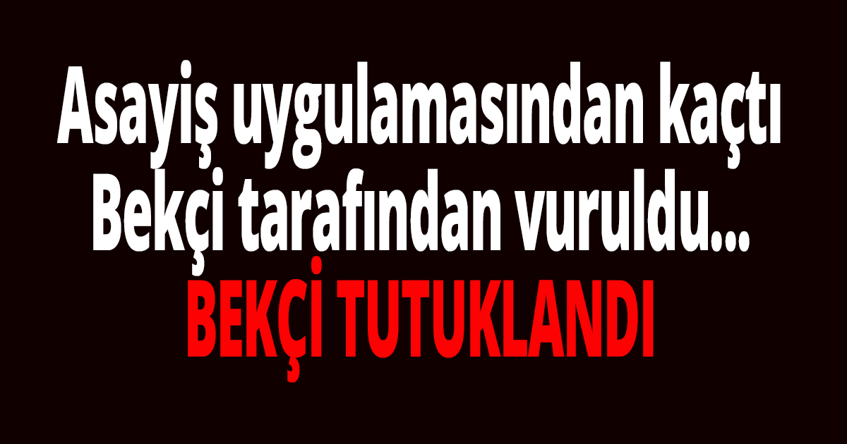 Asayiş uygulamasından kaçtı