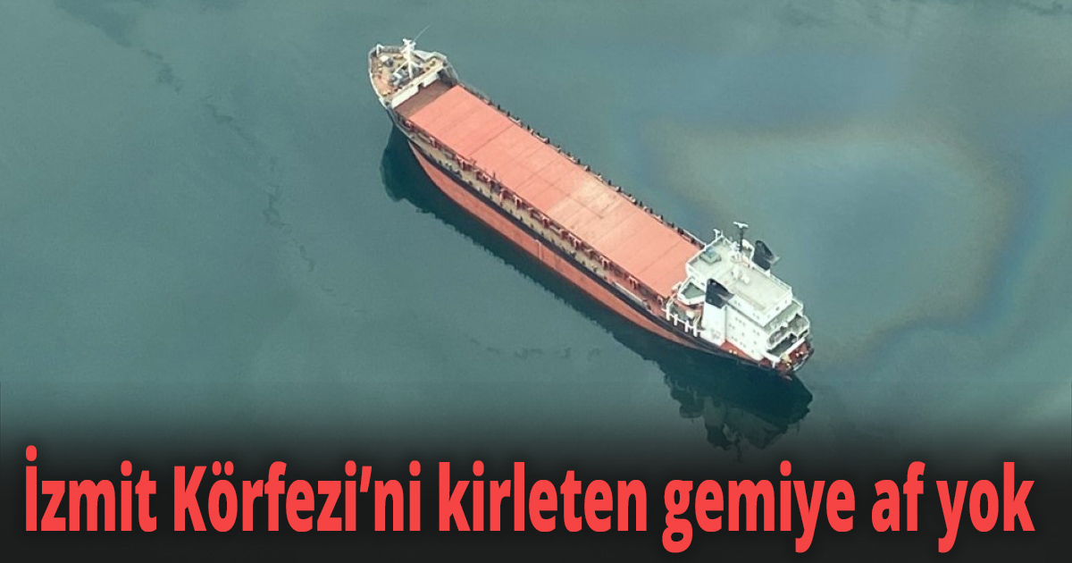 İzmit Körfezi’ni kirleten gemiye af yok