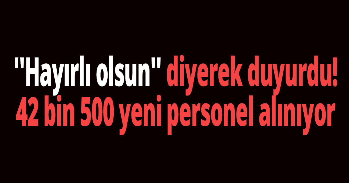 ''Hayırlı olsun'' diyerek duyurdu!